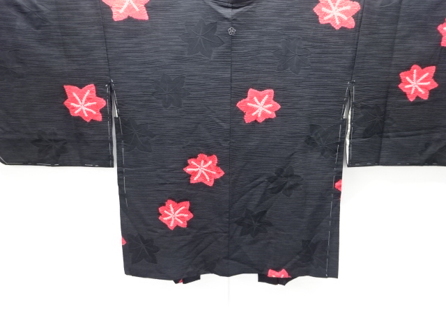 未使用品　絞り　紅葉模様一つ紋羽織